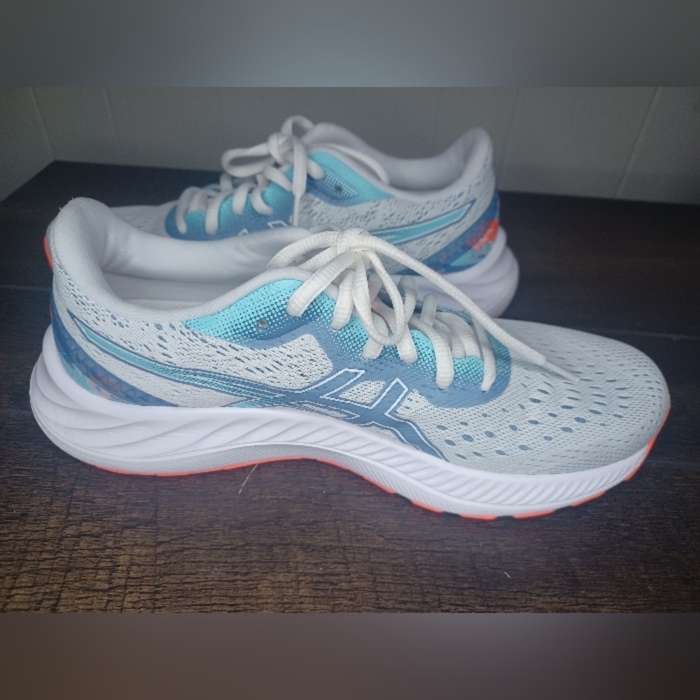 Asics Women's Athletic Shoes - White and Blue - Picture 11 of 12
